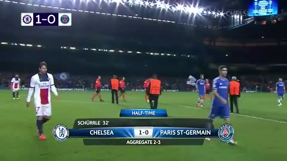 雙方交手最經(jīng)典之戰(zhàn)！14年歐冠，登巴巴絕殺，切爾西2-0擊敗巴黎