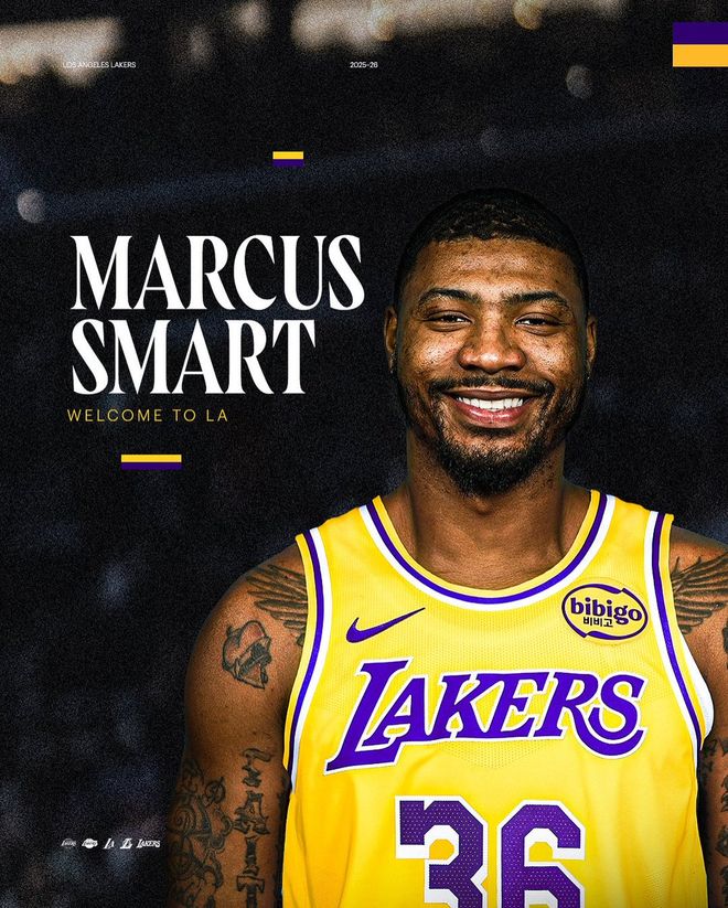 湖人官宣簽約斯馬特！新賽季身披36號球衣 佩林卡稱其全能型球員